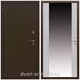 Дверь входная уличная в дом Армада Термо Молоток коричневый/ МДФ 16 мм СБ-16 Сандал белый