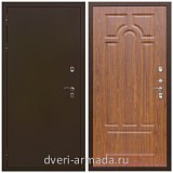 Утепленные для частного дома, Дверь входная утепленная для загородного дома Армада Термо Молоток коричневый/ ФЛ-58 Морёная береза с шумоизоляцией
