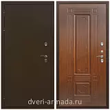 Дверь входная утепленная для загородного дома Армада Термо Молоток коричневый/ МДФ 16 мм ФЛ-2 Мореная береза