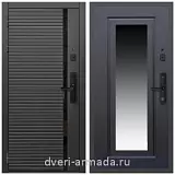 Умная входная смарт-дверь Армада Каскад BLACK МДФ 10 мм Kaadas S500 / МДФ 16 мм ФЛЗ-120 Венге