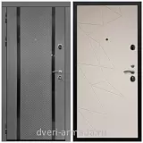 Дверь входная Армада Престиж Черная шагрень МДФ 16 мм Графит абсолют софт / ФЛ-139 Какао нубук софт