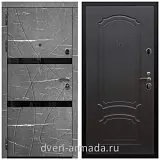 Дверь входная Армада Престиж Черная шагрень МДФ 16 мм Торос графит / ФЛ-140 Венге