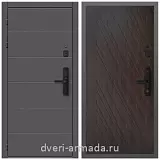 Дверь входная Армада Роуд МДФ 10 мм Kaadas S500 / МДФ 16 мм ФЛ-86 Венге структурный